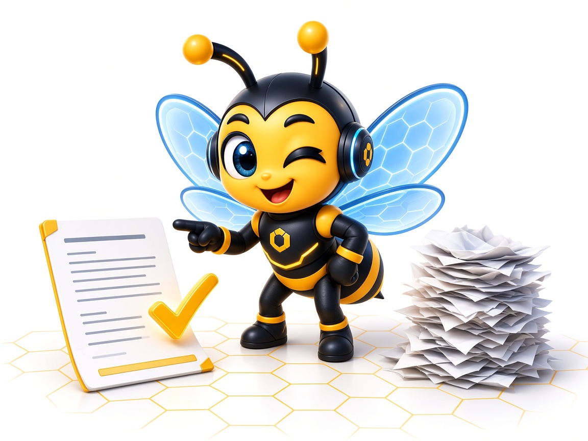 Abeja comparando un CV corto y uno largo